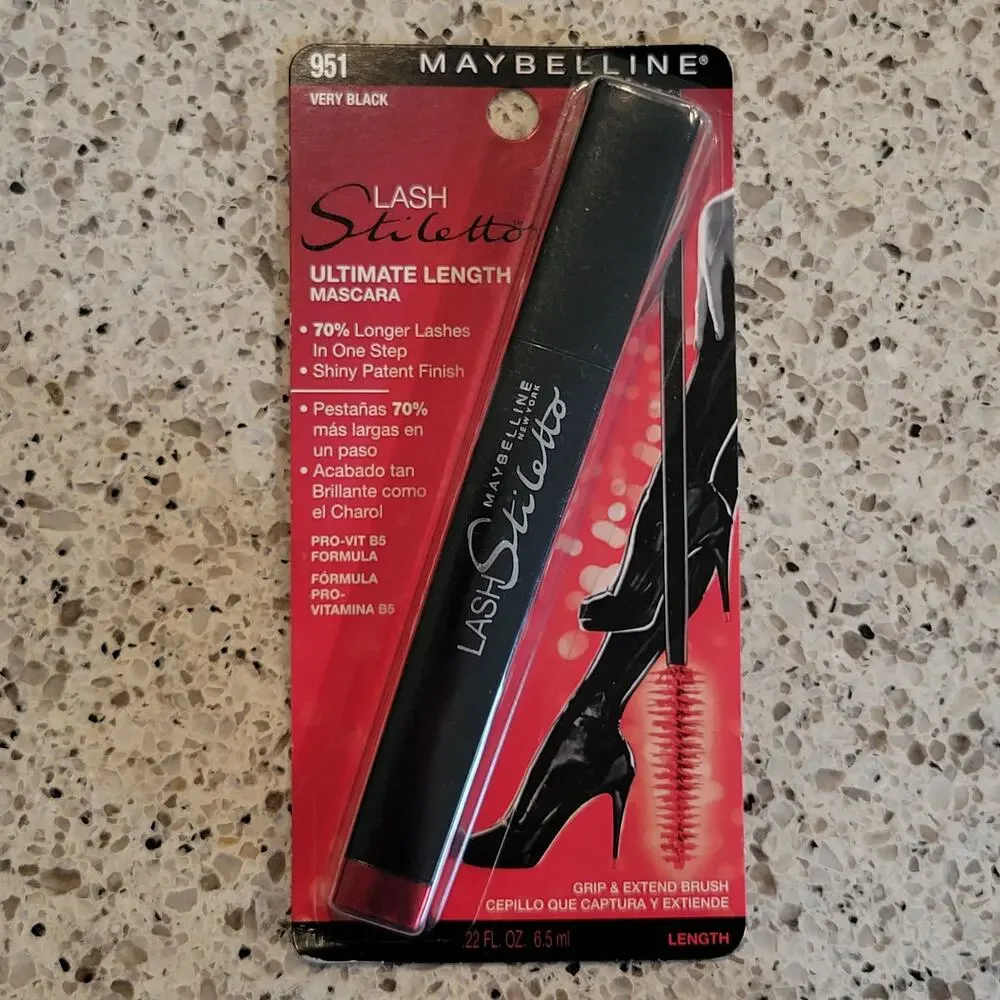 Maybelline Lash Stilleto Ultimate Length Mascara #951 VERY BLACK✨️NEW